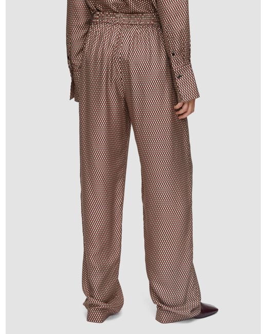 Joseph Brown Sahel Printed Silk Blend Trousers
