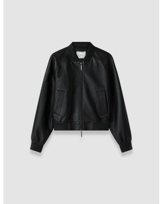 Joseph Black Quinn Soft Nappa Leather Jacket