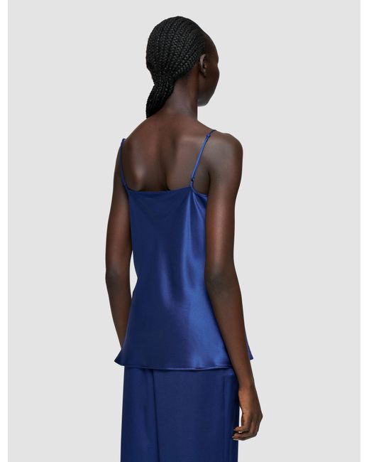Joseph Blue Clea Silk Satin Camisole