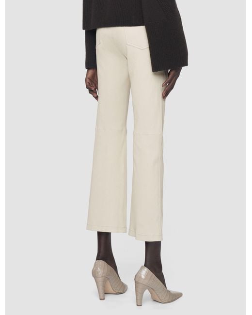 Joseph White Duke Leather Stretch Trousers
