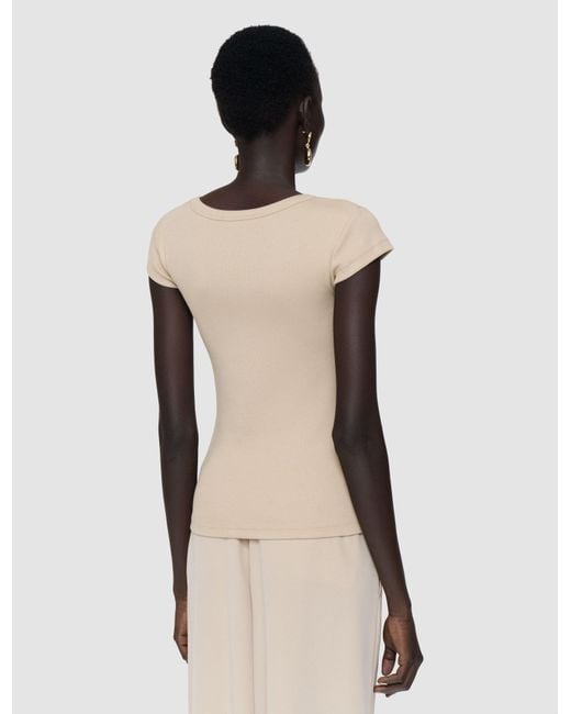 Joseph Natural Saba Cotton Rib Top
