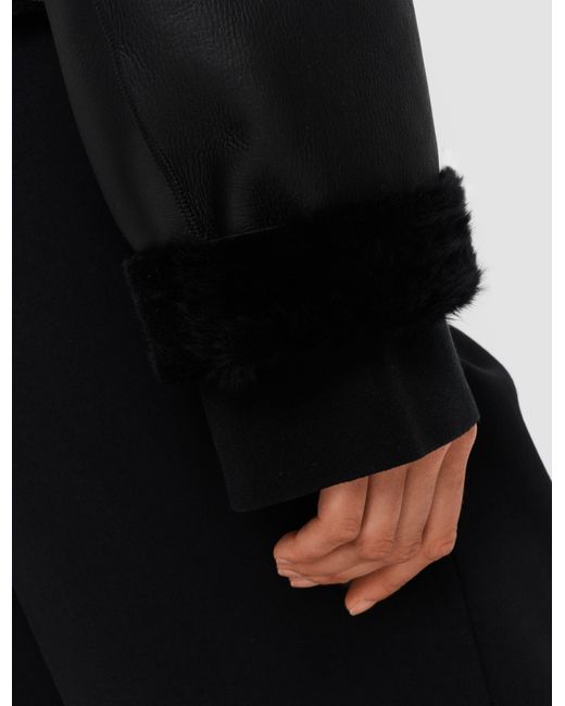 Joseph Black Rousse Textured Shearling Jacket