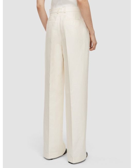 Joseph Natural Mitae Cotton Silk Blend Trousers