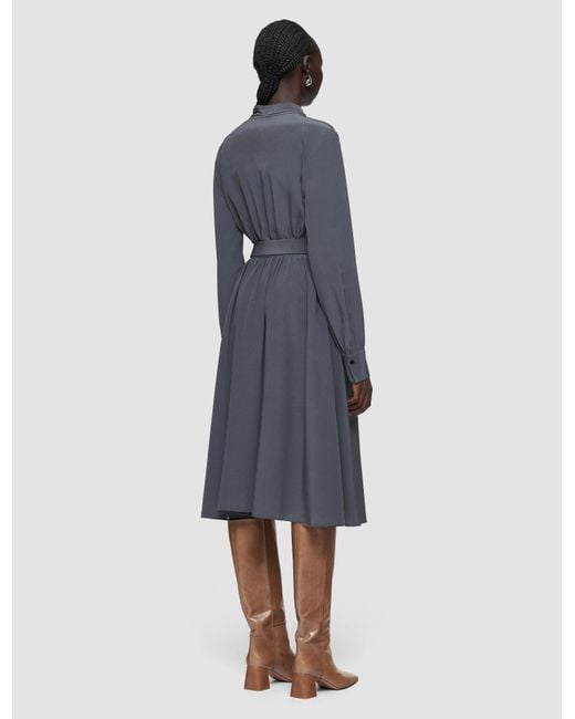 Joseph Blue Severin Crepe De Chine Silk Dress