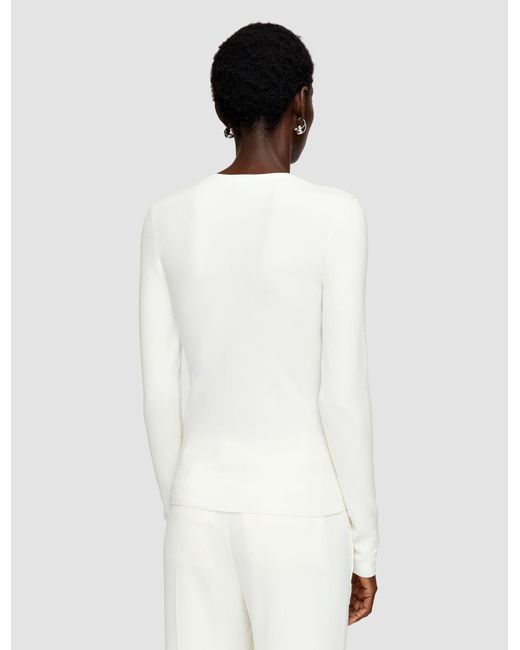Joseph White Silk Stretch Top