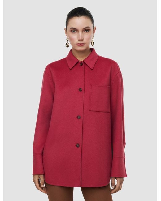 Joseph Red Wada Double Face Cashmere Overshirt
