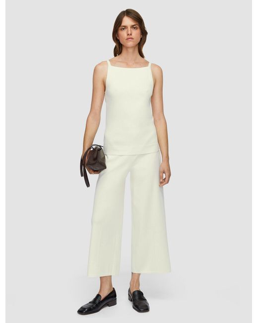 Joseph White Viscose Knit Stretch Culottes