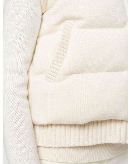 Joseph White Knitted Down Puffer Gilet