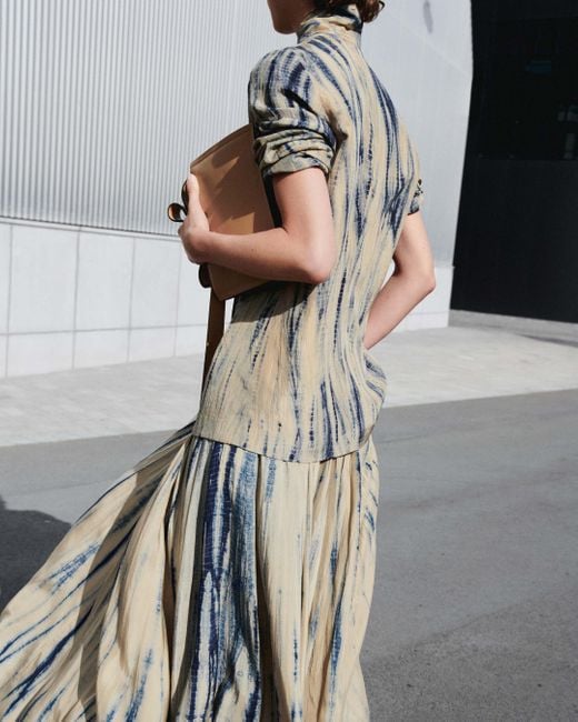 Joseph Blue Joubert Tie Dye Silk Jacket