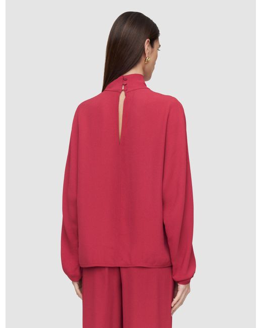 Joseph Red Buick Crepe Blouse