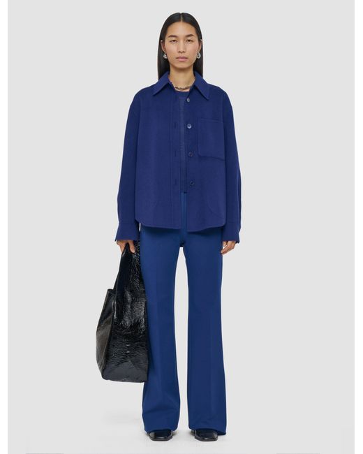 Joseph Blue Jelia Light Double Face Wool Overshirt