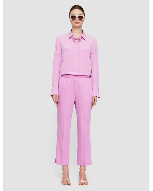 Joseph Pink Soft Viscose Tailoring Tottenham Trousers