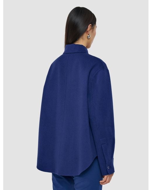 Joseph Blue Jelia Light Double Face Wool Overshirt