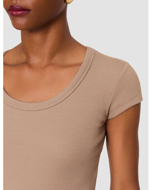 Joseph Natural Saba Cotton Rib Top