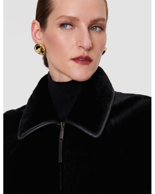 Joseph Black Kyro Reversible Soft Shearling Jacket