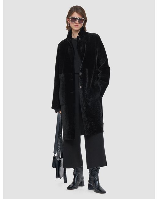 Joseph Blue Britanny Reversible Soft Shearling Coat