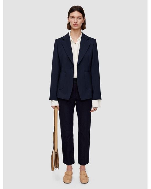 Joseph Blue Glenview Tailoring Wool Stretch Jacket