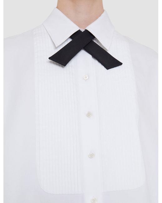 Joseph White Ferrus Tuxedo Cotton Shirt