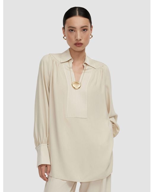 Joseph Natural Bou Crepe Blouse