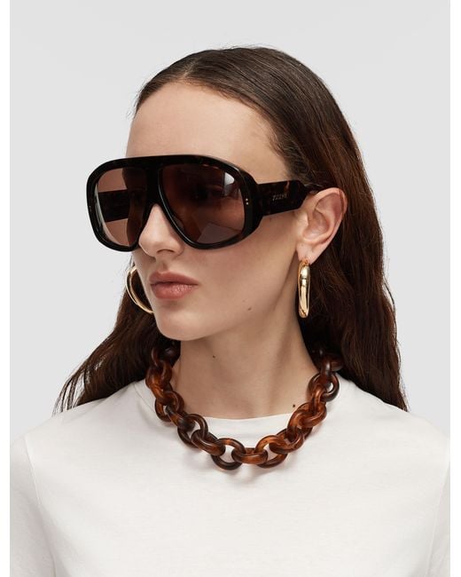 Joseph Black Bean Link Resin Necklace