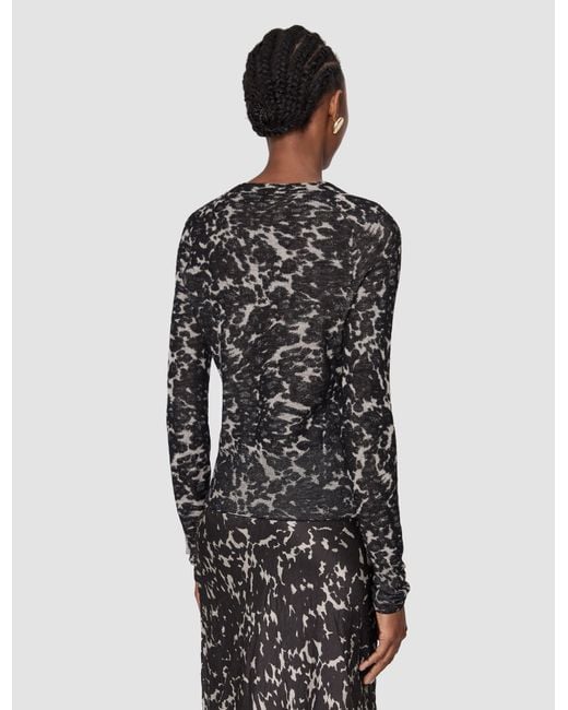 Joseph Black Aisha Cashair Jacquard Cardigan