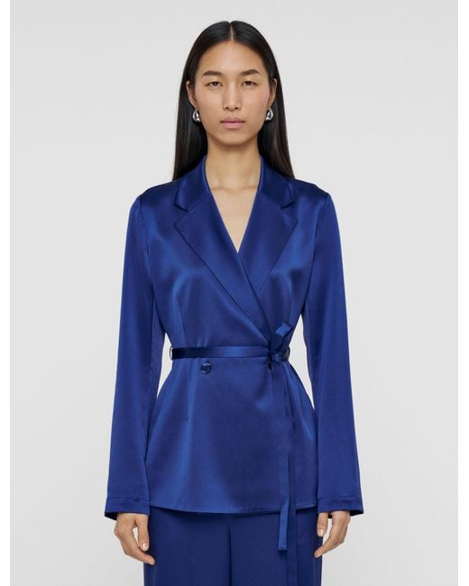 Veste Joubert En Satin De Soie Joseph en coloris Blue