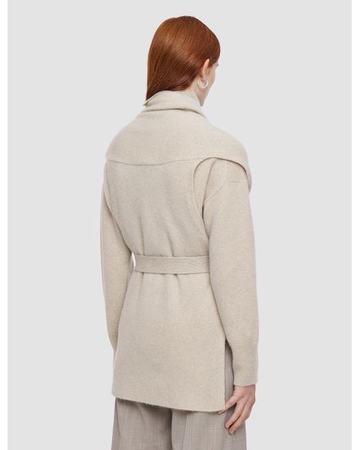 Joseph Natural Brushed Cashmere Sleeveless Wrap