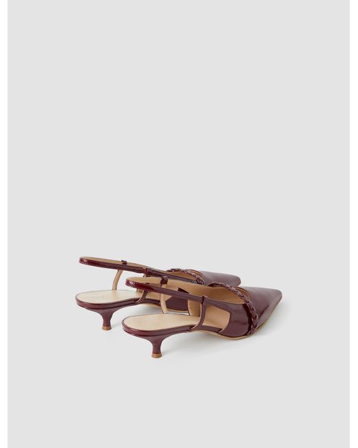 Joseph Pink Anisa Patent Leather Slingback Shoes