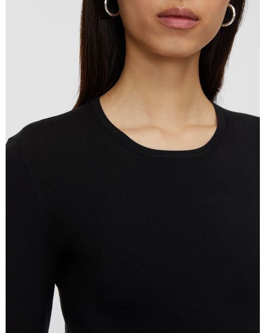 Joseph Black Silk Stretch Top