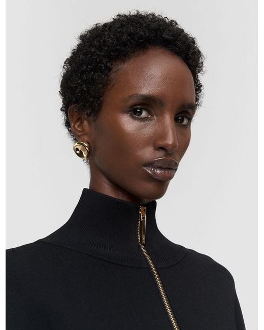 Joseph Black Sable Milano Knit Bomber Jacket