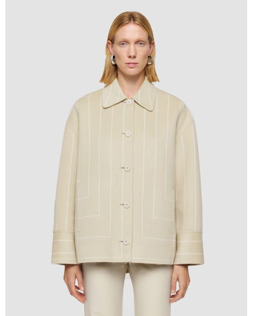 Joseph White Molitor Geometric Double Face Wool Coat