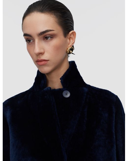 Joseph Blue Britanny Reversible Soft Shearling Jacket