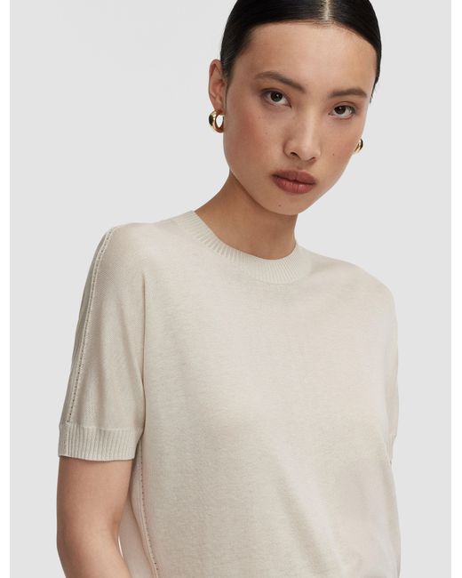 Joseph Natural Jana Silk Knit Top