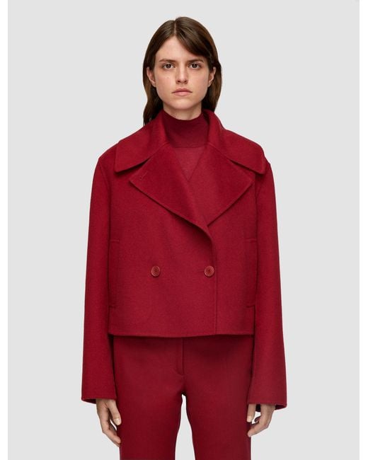 Joseph Red Delano Double Face Cashmere Jacket