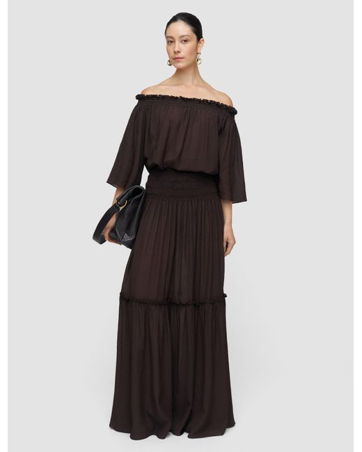 Joseph Black Folia Textured Silk Skirt