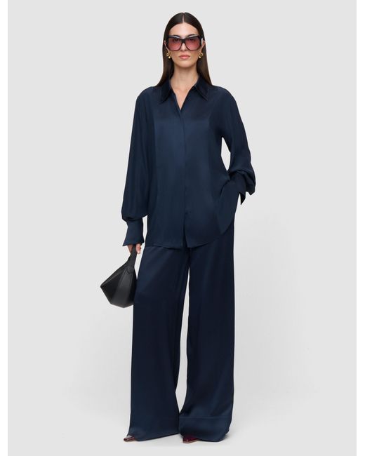 Joseph Blue Childs Silk Satin Blouse