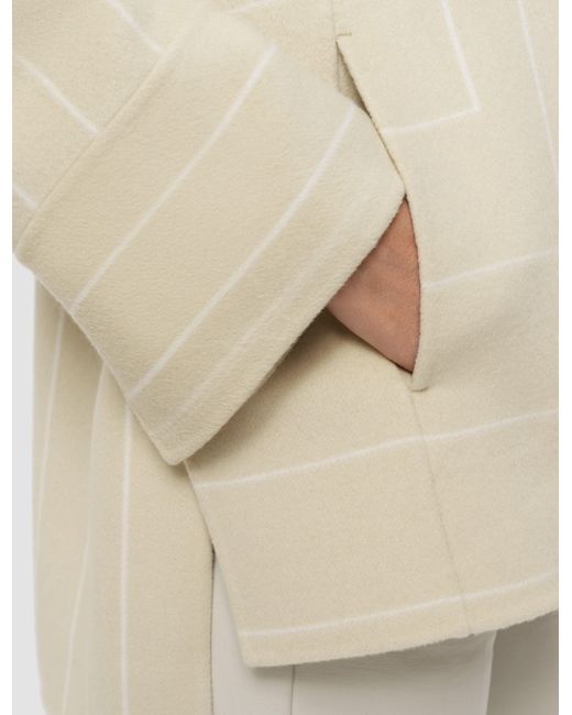 Joseph White Molitor Geometric Double Face Wool Coat