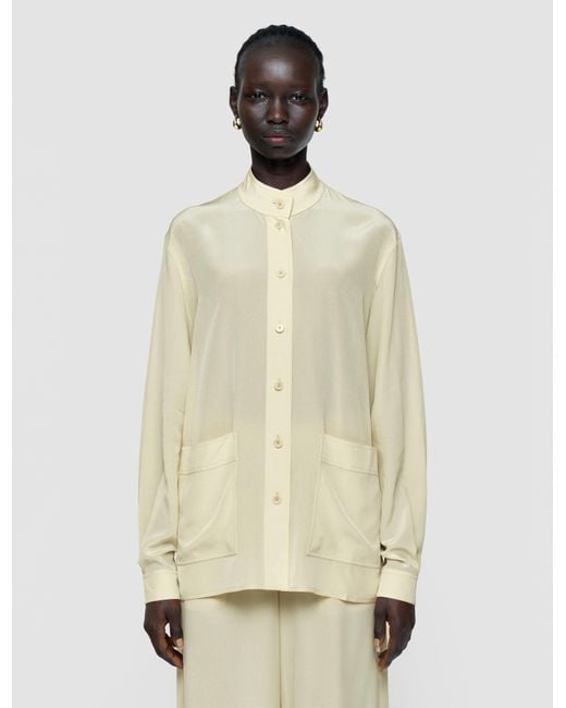 Joseph White Lamy Crepe De Soie Silk Jacket