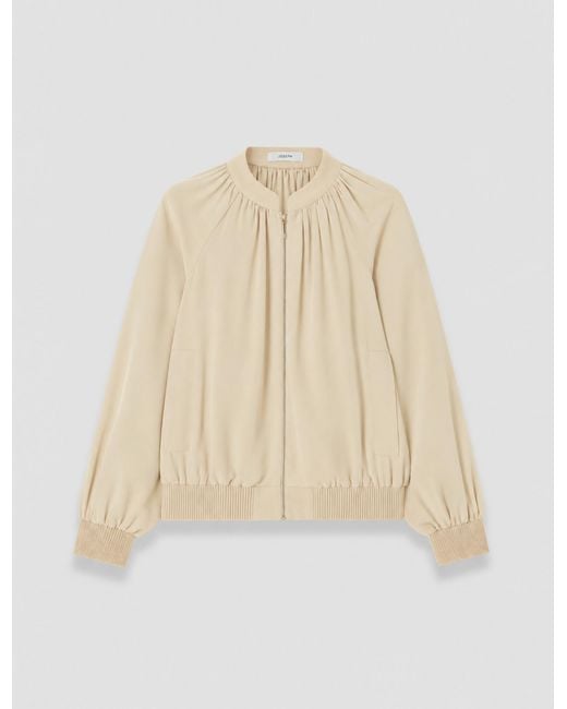 Joseph Natural Mira Satin Twill Bomber Jacket