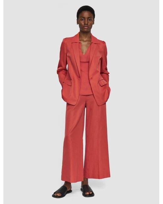 Joseph Red Mela Soft Cotton Silk Jacket