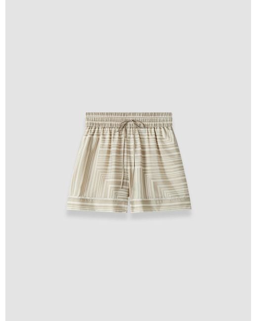 Joseph Natural Laven Printed Silk Shorts