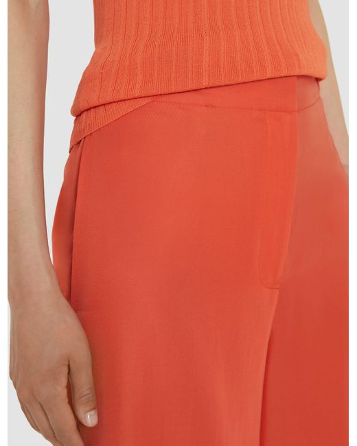 Joseph Red Thurlow Soft Cotton Silk Trousers