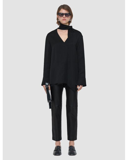 Joseph Black Adele Light Crepe Blouse