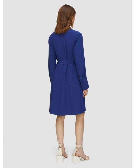 Robe Siam En Crêpe De Soie Joseph en coloris Blue