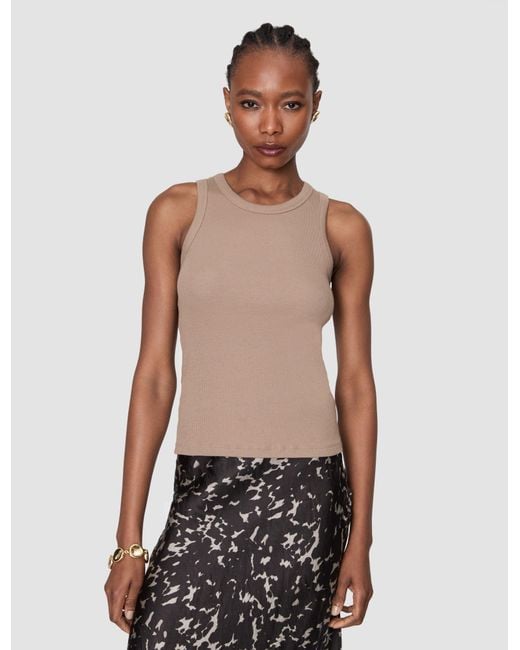 Joseph White Yeux Cotton Rib Vest