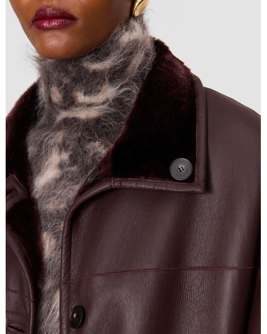 Joseph Brown Ari Reversible Natural Shearling Coat
