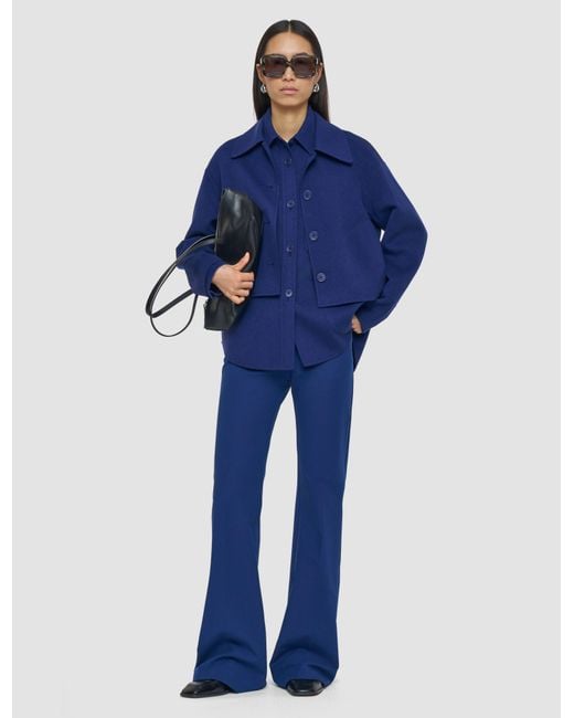 Joseph Blue Gerrard Light Double Face Wool Jacket