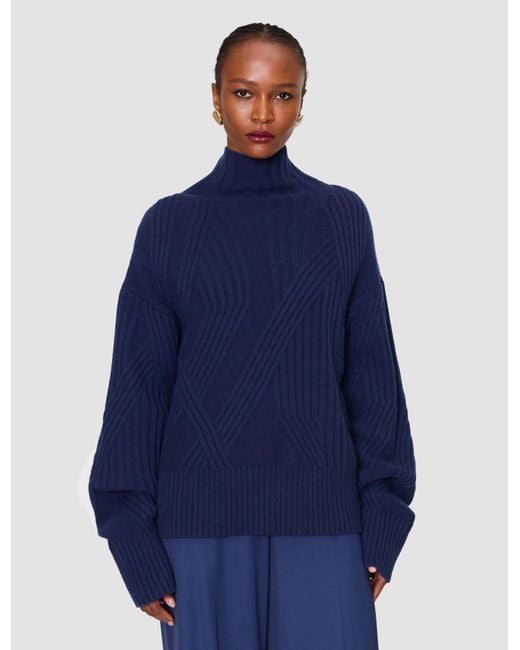 Joseph Blue Isabel Soft Wool Rib Jumper
