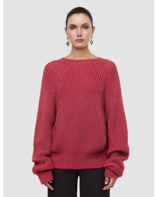 Joseph Red Plamer Wool Cashmere Jumper