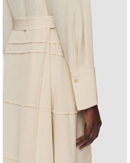 Joseph Natural Silk Crepe De Soie Helene Dress